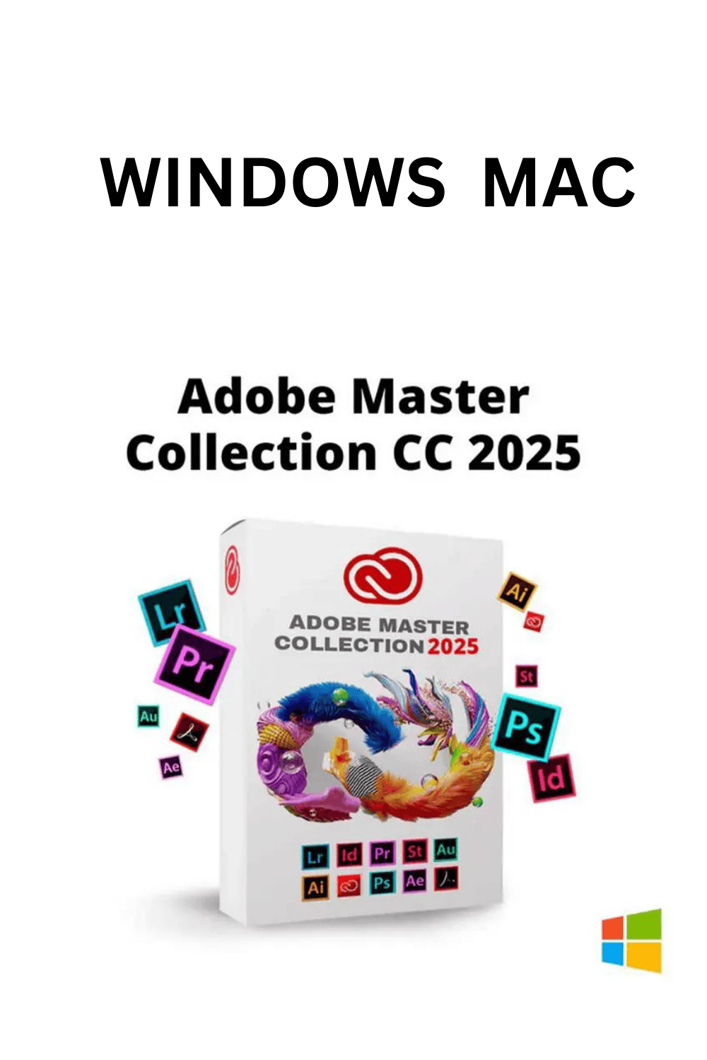 Adobe Master Collection 2025 Windows , mac pinterest preview image.