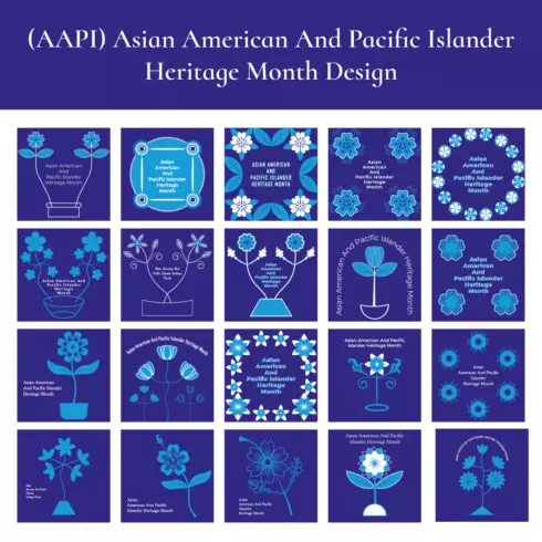 (AAPI) Asian American And Pacific Islander Heritage Month Design Collection cover image.