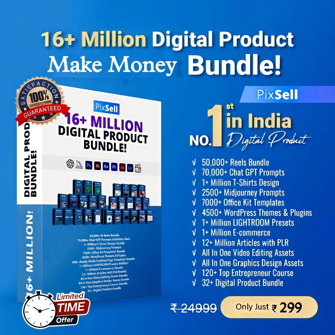 16+ Million Digital Product Bundle+Mega Bundle Resell Right Make Money Unlimited preview image.