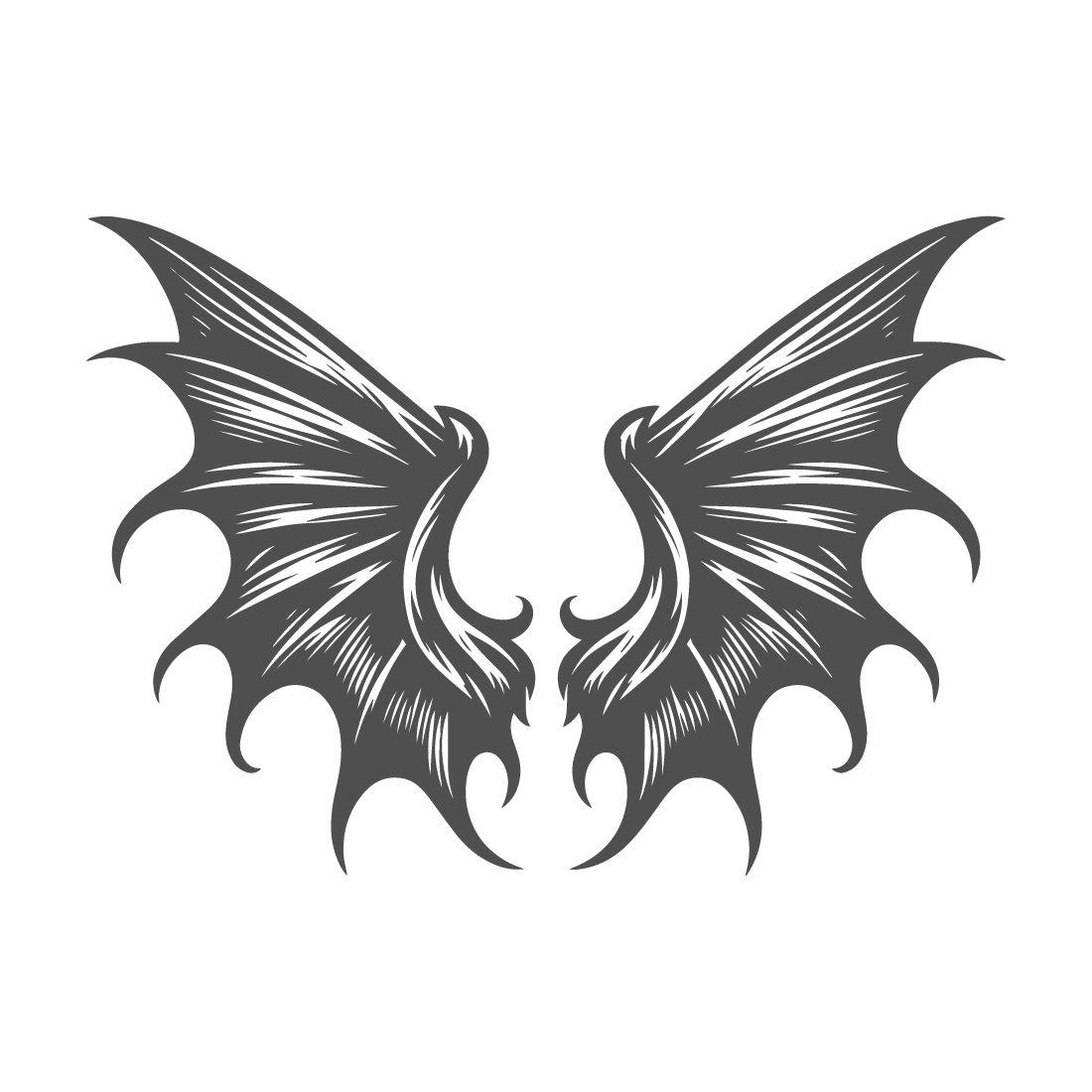 Bat Set Design Wings Illustration preview image.