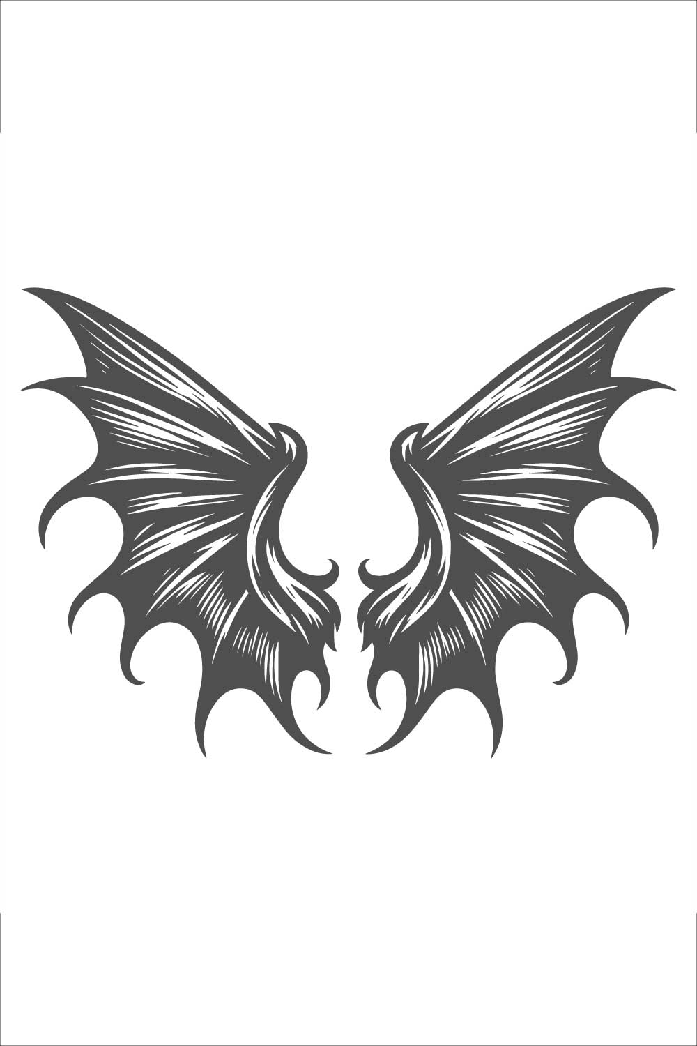 Bat Set Design Wings Illustration pinterest preview image.