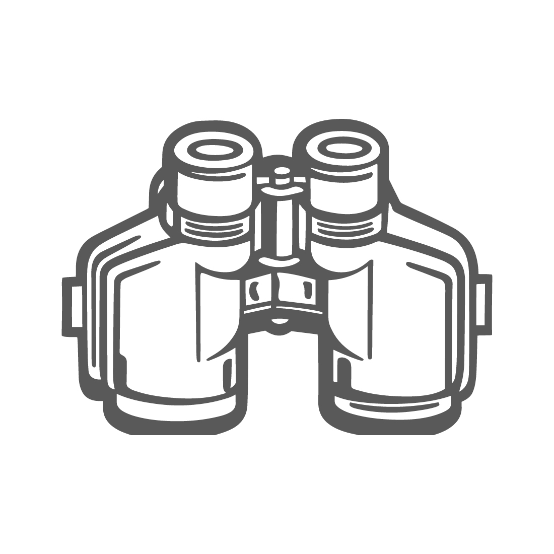 Vector design illustration of binoculars preview image.