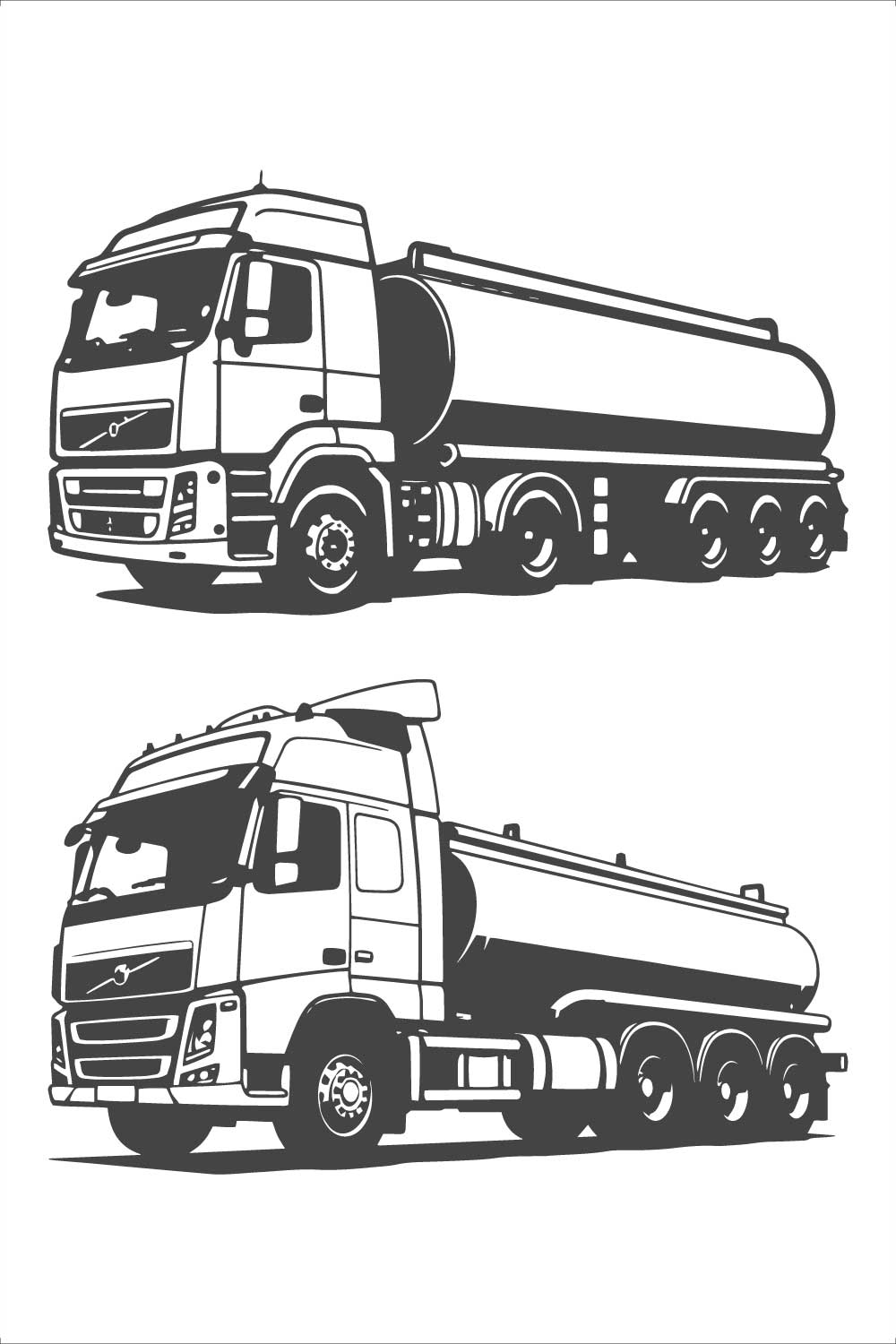 Tanker Truck Vector Design Illustration pinterest preview image.