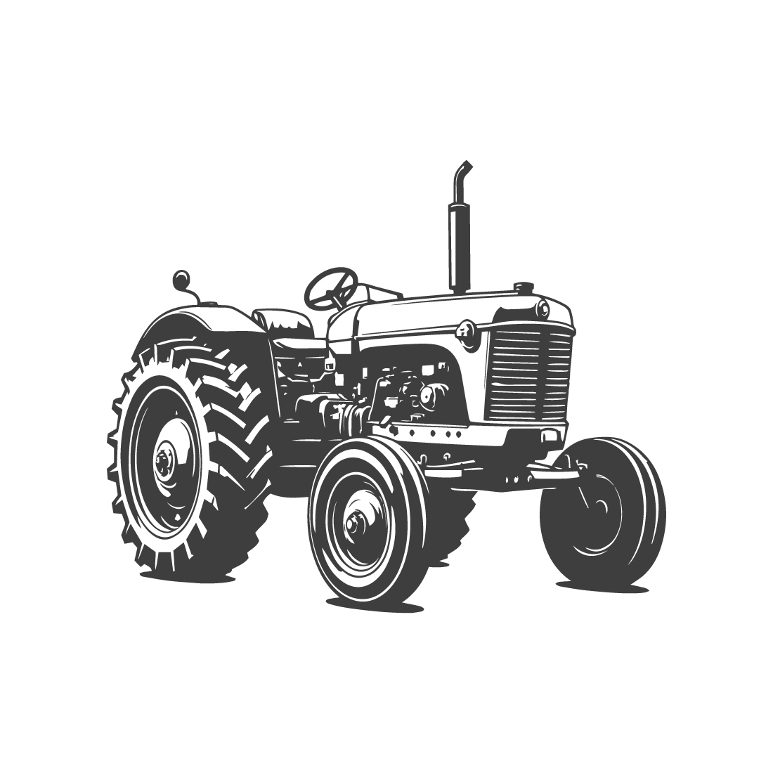 Vintage Tractor Design Illustration cover image.