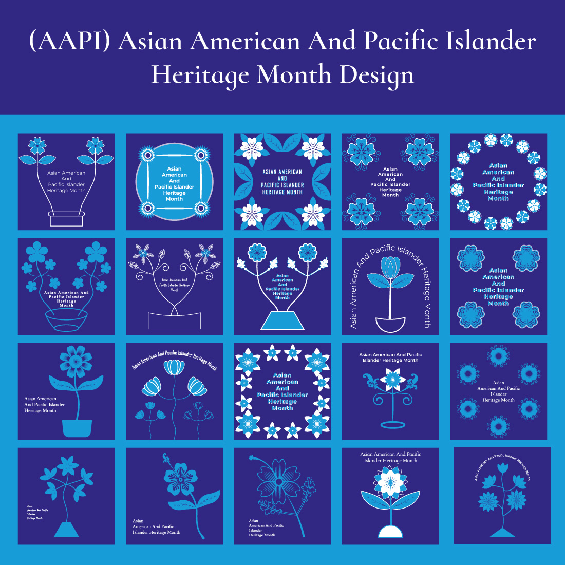 (AAPI) Asian American And Pacific Islander Heritage Month Design Collection preview image.