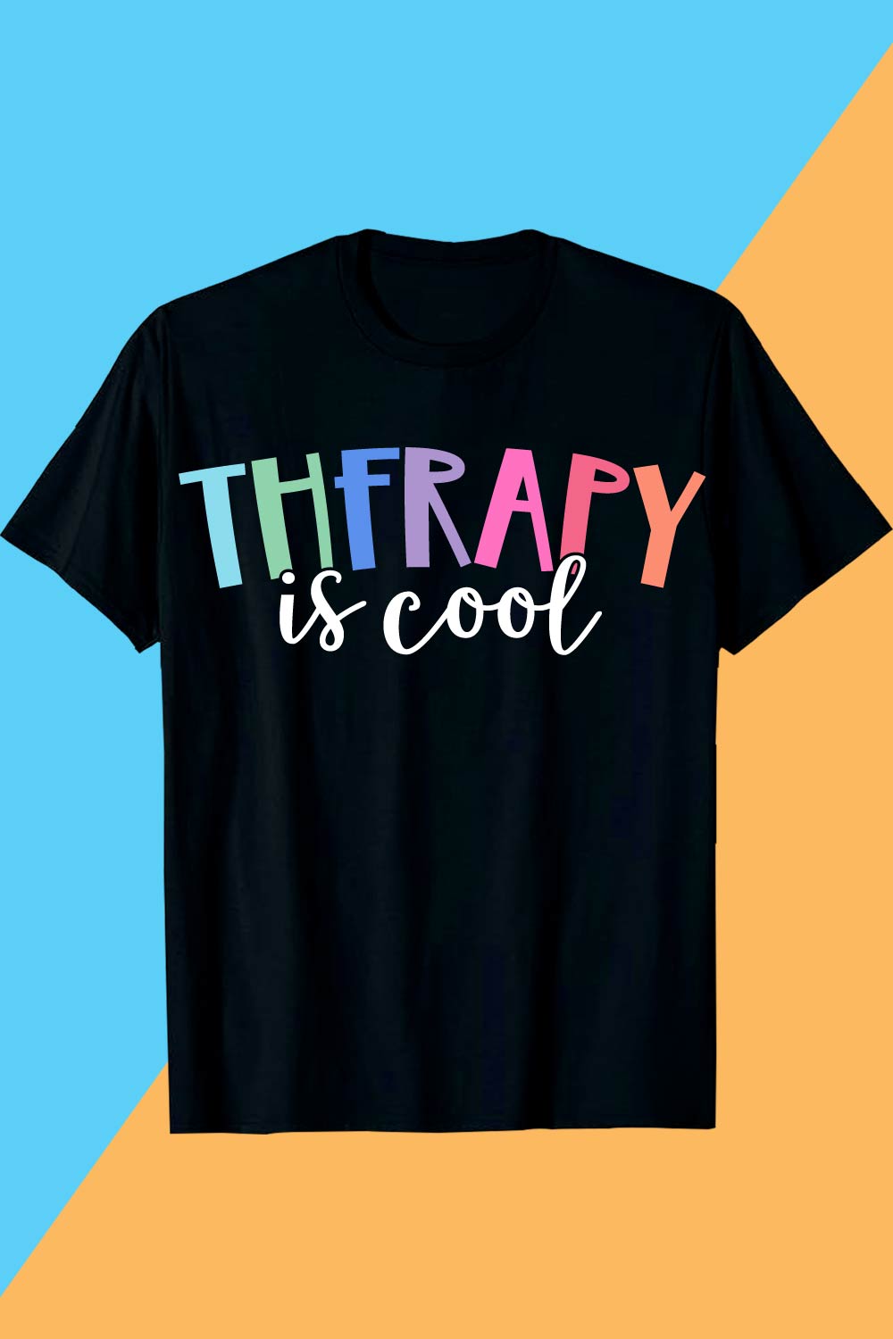 THERAPY is cool Mental Health T-shirt Design Awareness pinterest preview image.