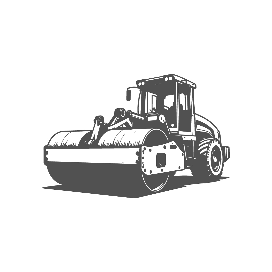 Road Roller Illustration on White Background preview image.