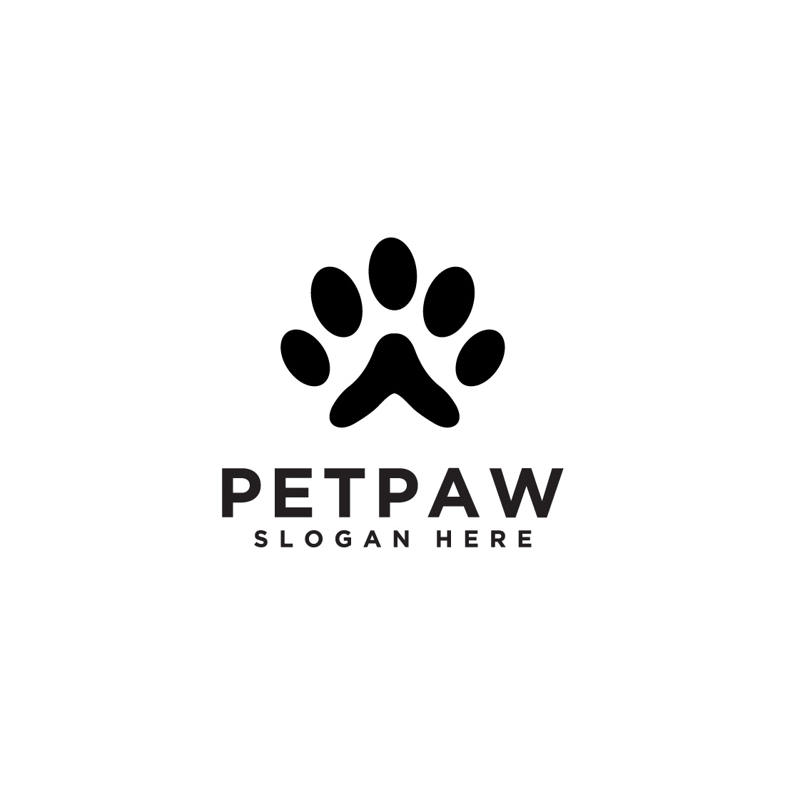 silhouette of dog paws vector cover image.