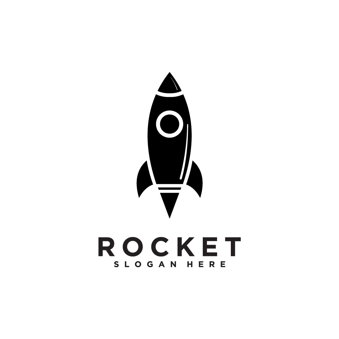rocket launch vector template design preview image.