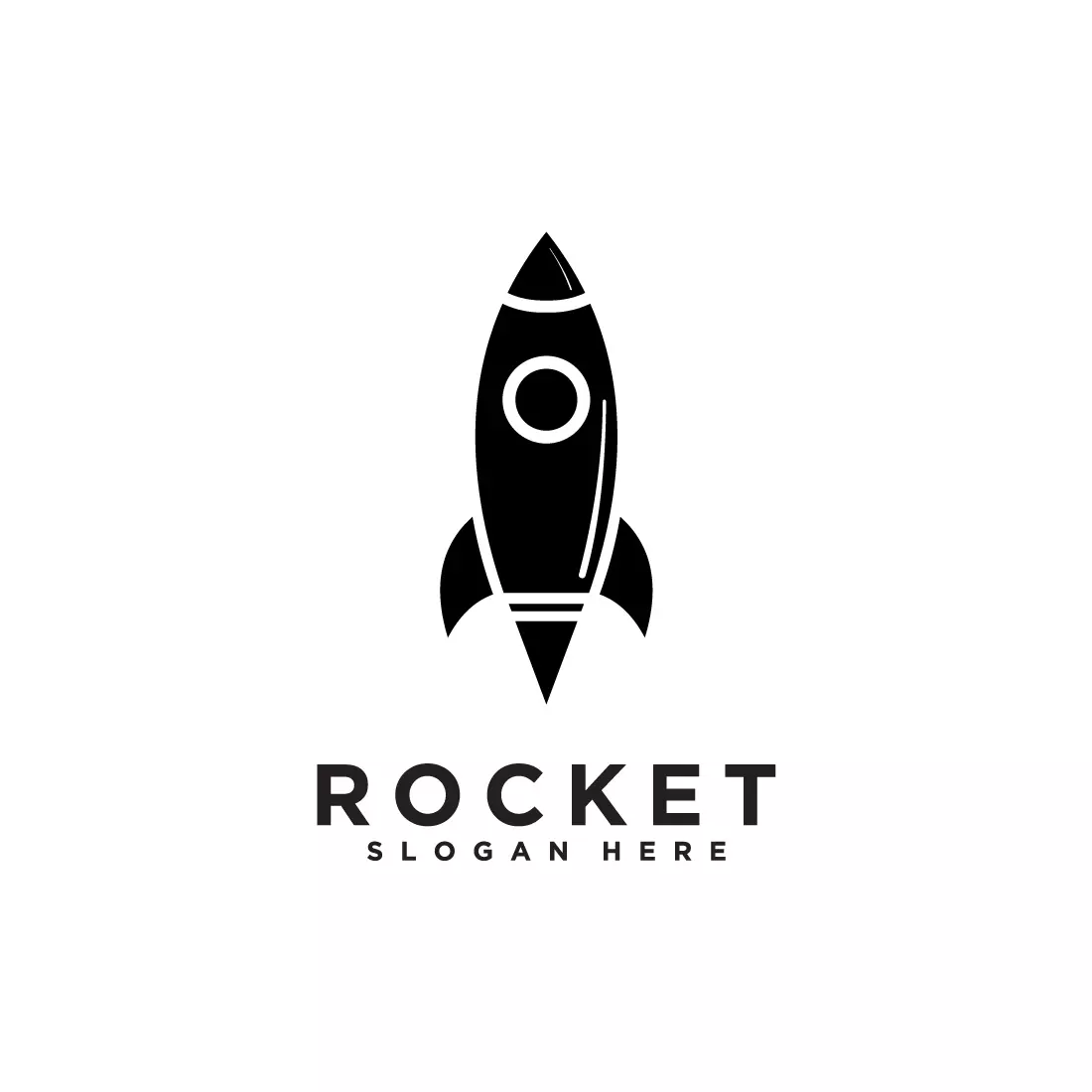 rocket launch vector template design cover image.