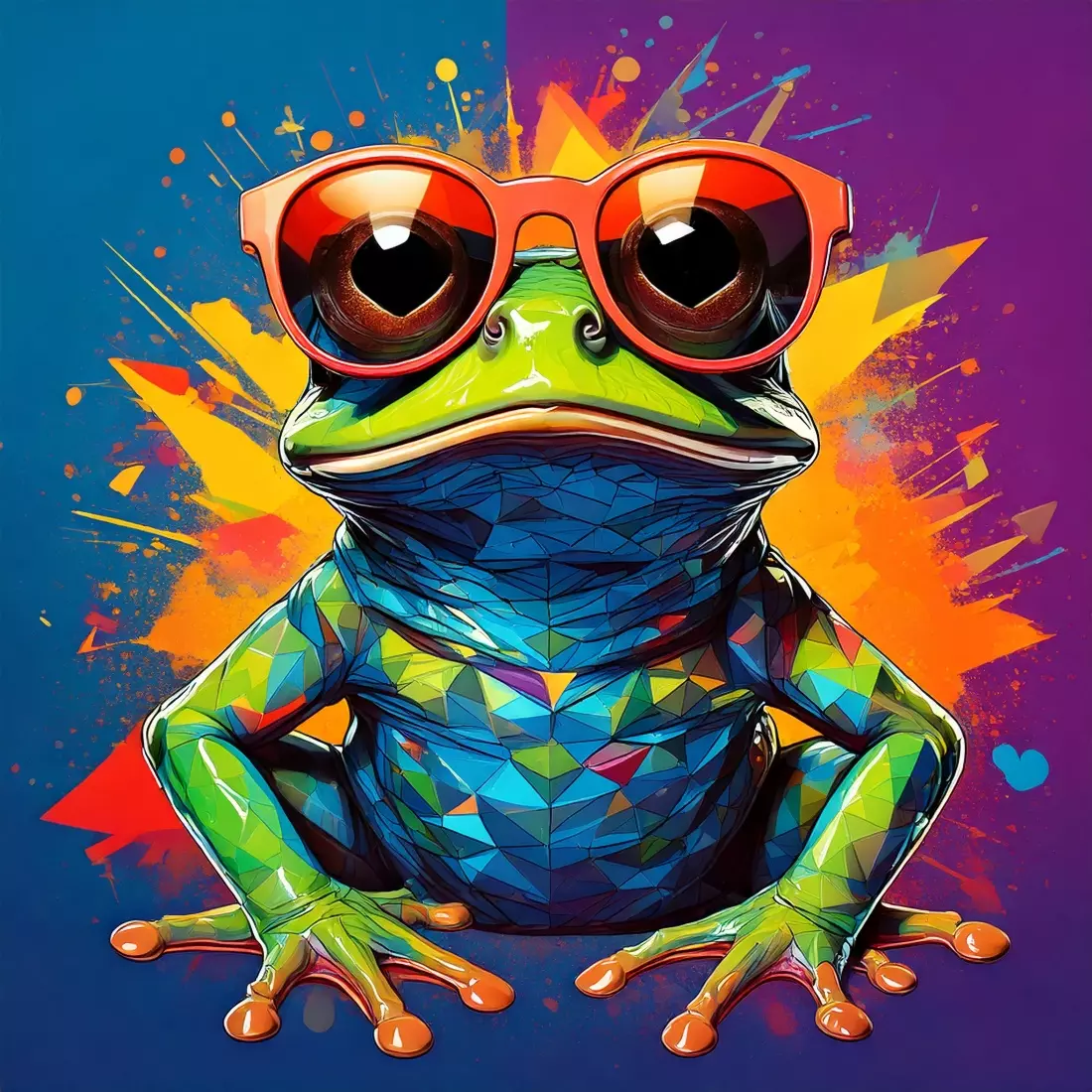 Cool Cartoon Frog with Sleek Sunglasses – Playful & Stylish Digital Illustration cover image.