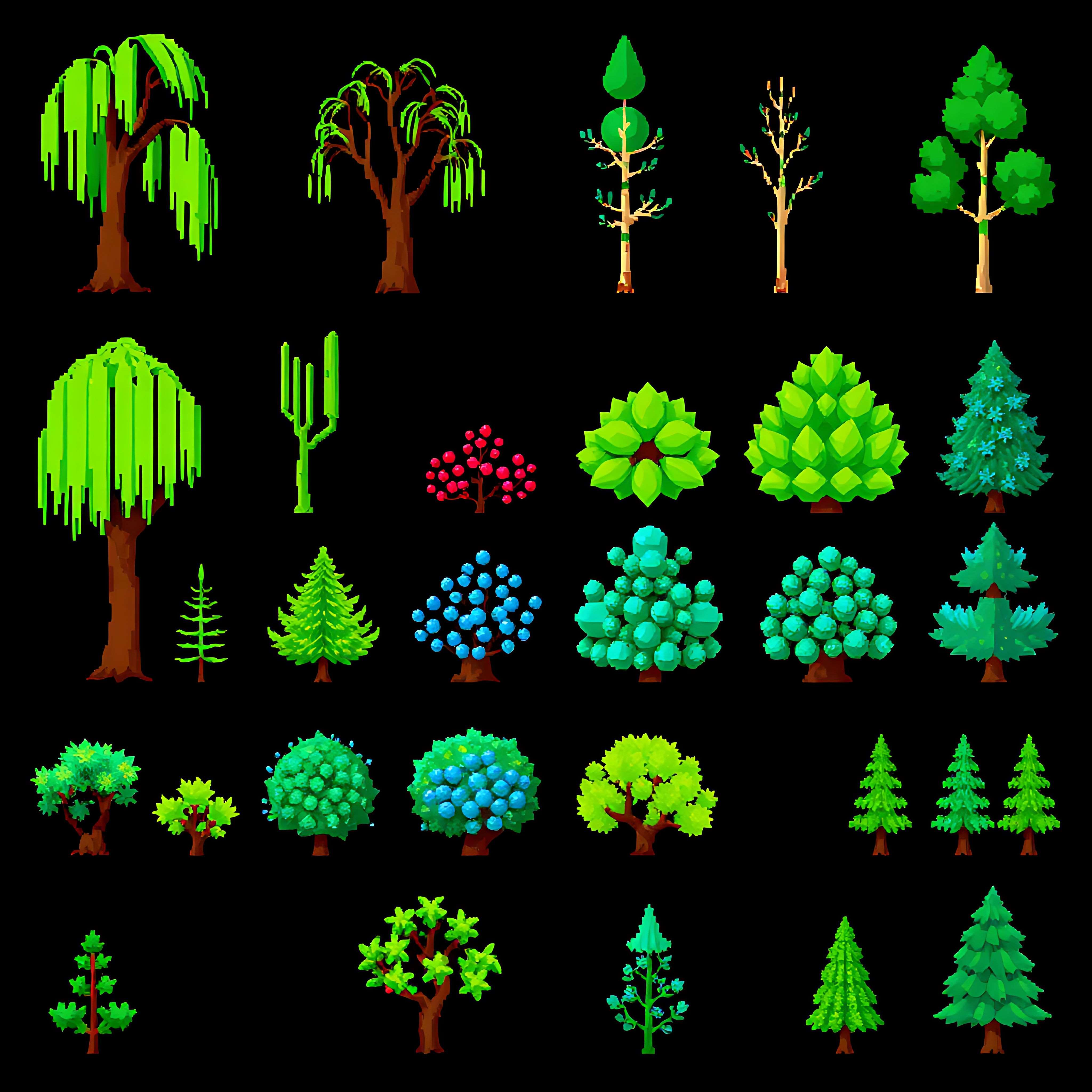 aawillow trees poplar trees juniper bushes cedar trees. pixel willow trees with drooping branches tall popl 08 523