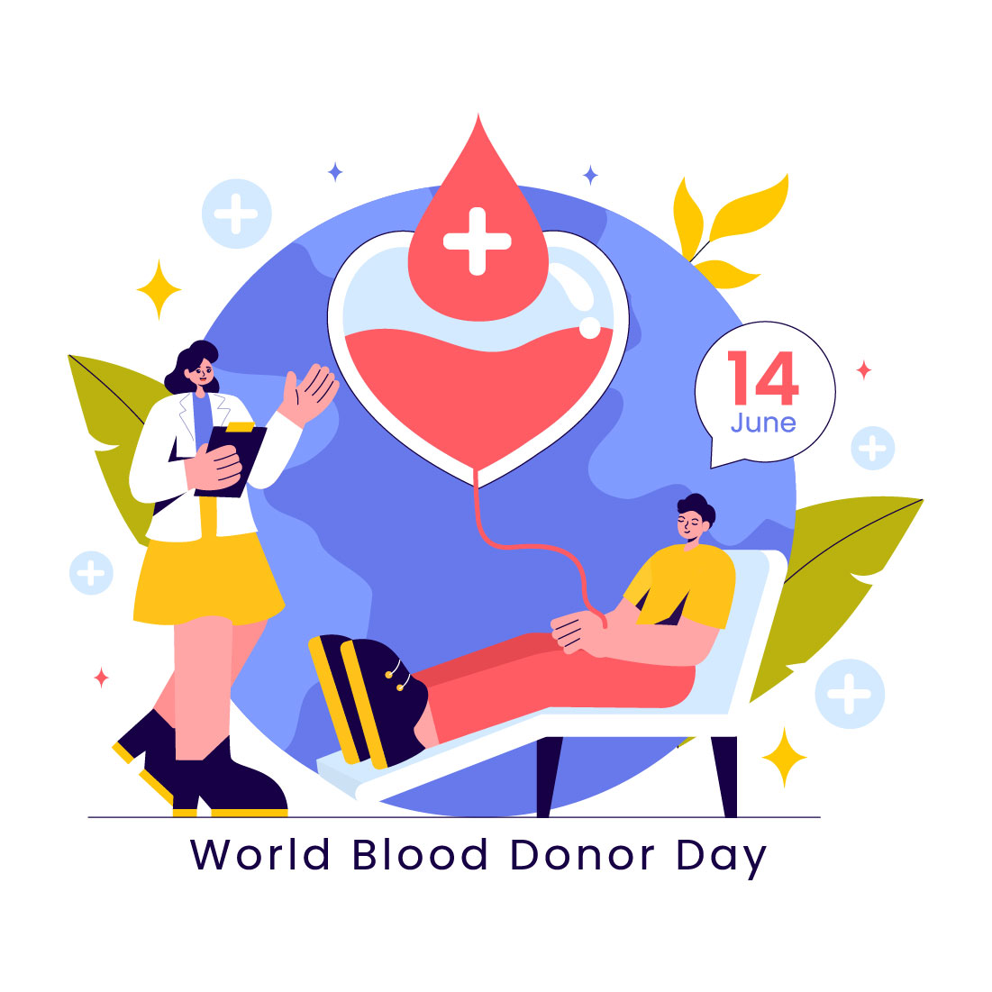 9 World Blood Donor Day Illustration cover image.