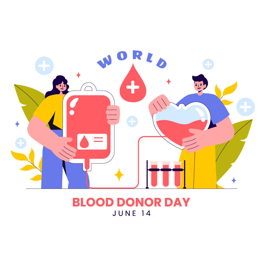 9 World Blood Donor Day Illustration preview image.