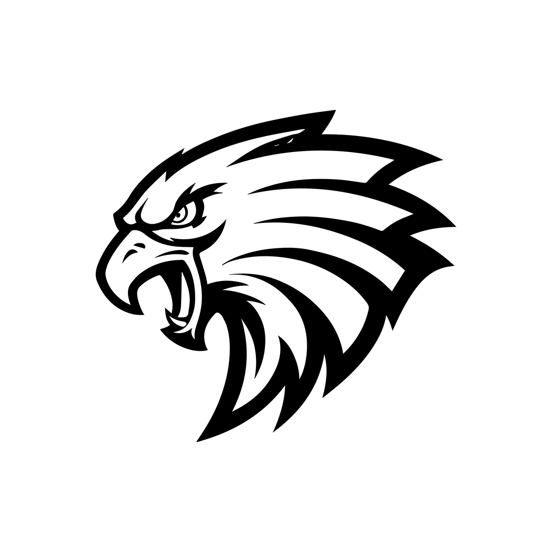 Powerful Eagle Design Set Black and White Eagle Clean Eagle Illustration Set Wings of Freedom preview image.
