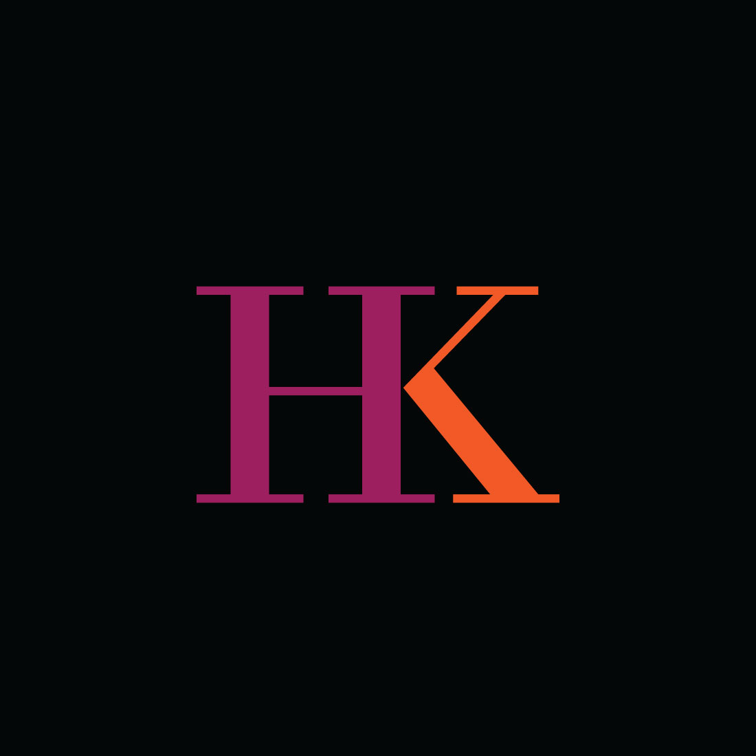 hk lettermark logo design 147