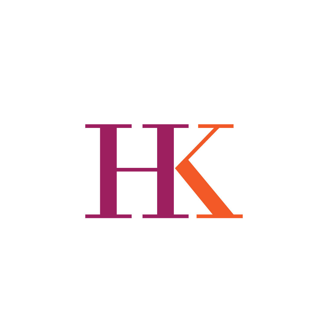 hk lettermark logo design jpes 592