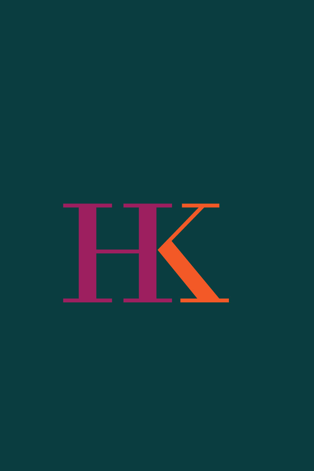 HK lettermark logo design pinterest preview image.