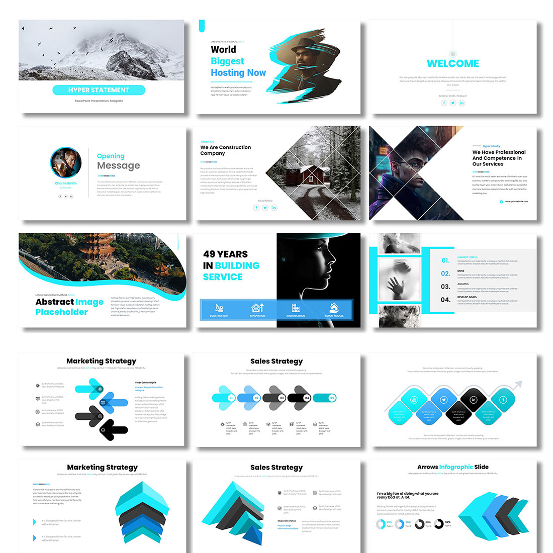 Business Strategy Bundle Presentation Template preview image.