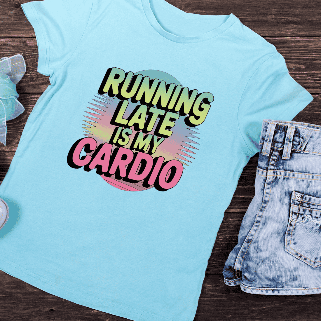 Funny Fitness Quote T-Shirt Design preview image.