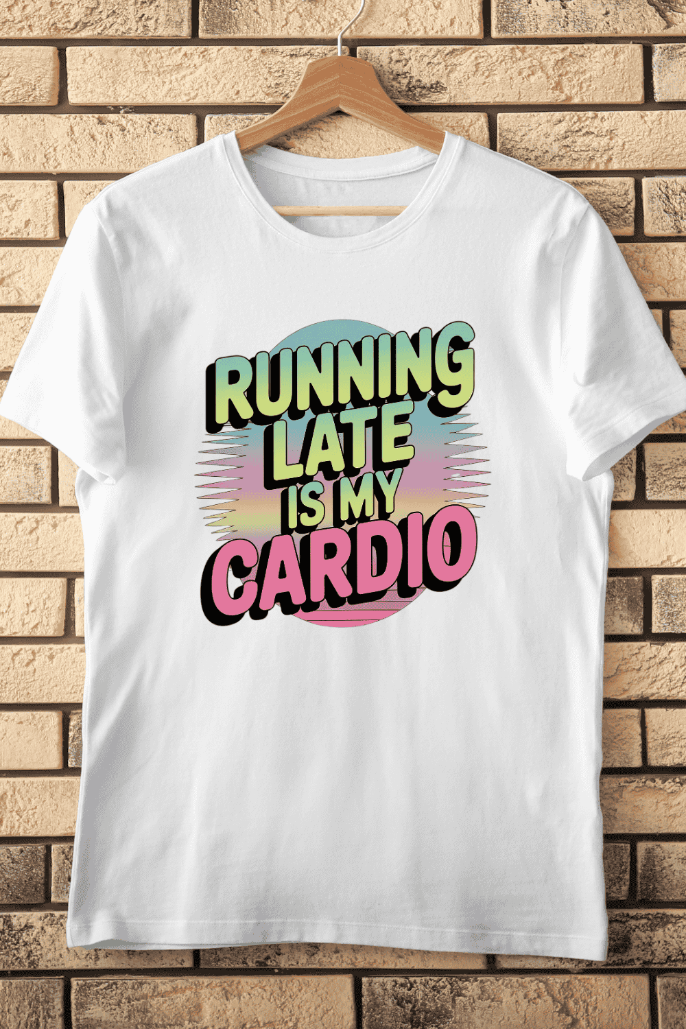 Funny Fitness Quote T-Shirt Design pinterest preview image.