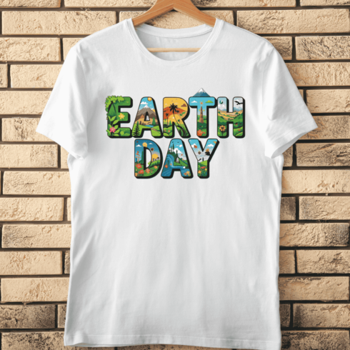 Earth Day with Natural Elements T-Shirt Design cover image.