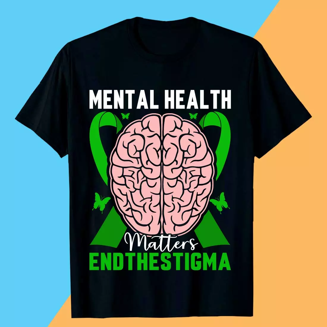 MENTAL HEALTH Matters ENDTHESTIGMA Mental Health Tshirt Design Awareness cover image.