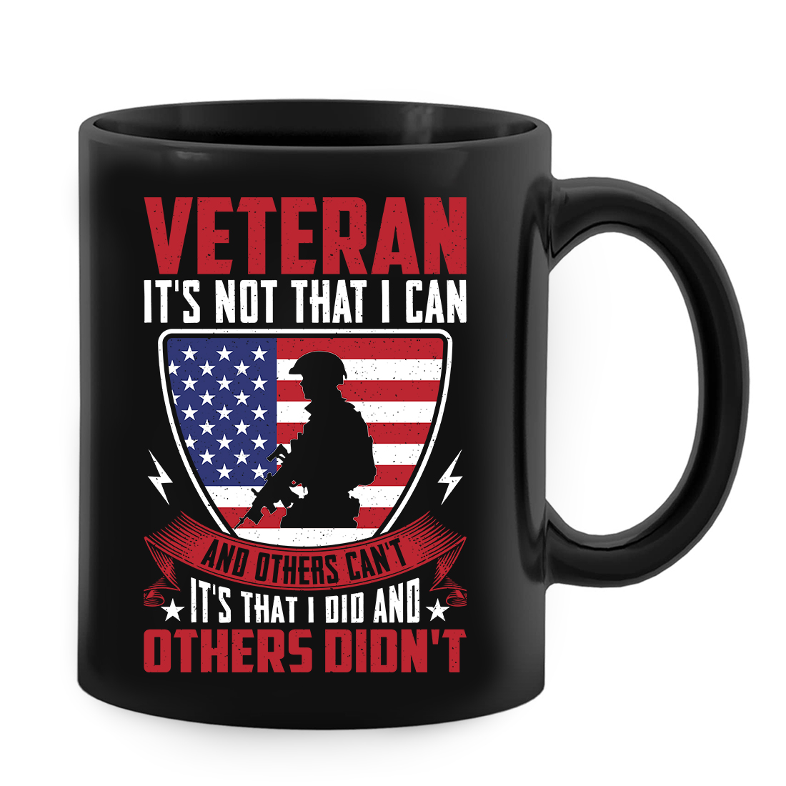 Veteran It's Not That I Can T-Shirt Design preview image.