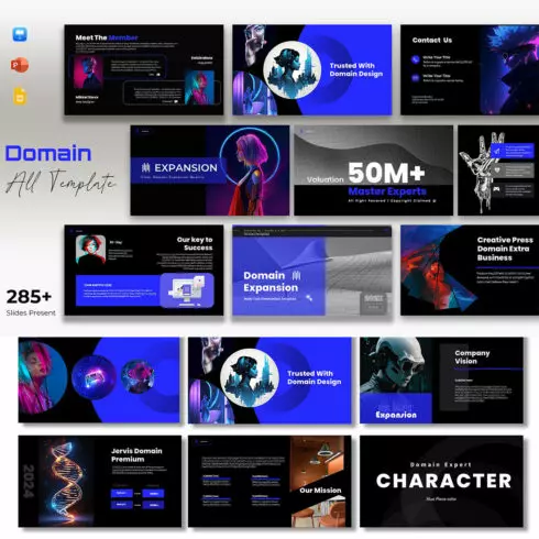 Domain Expansion Bundle Presentation Template cover image.