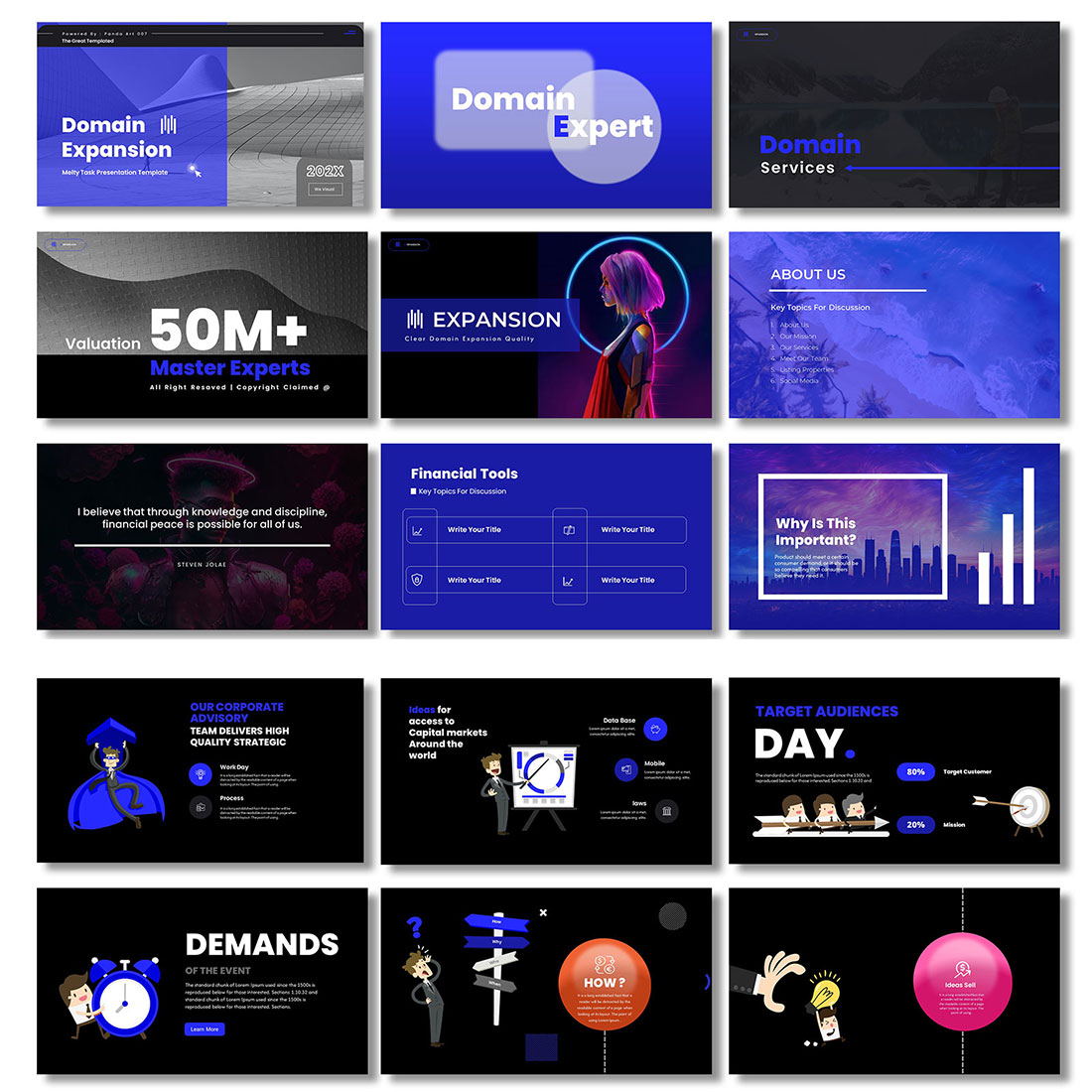 Domain Expansion Bundle Presentation Template preview image.
