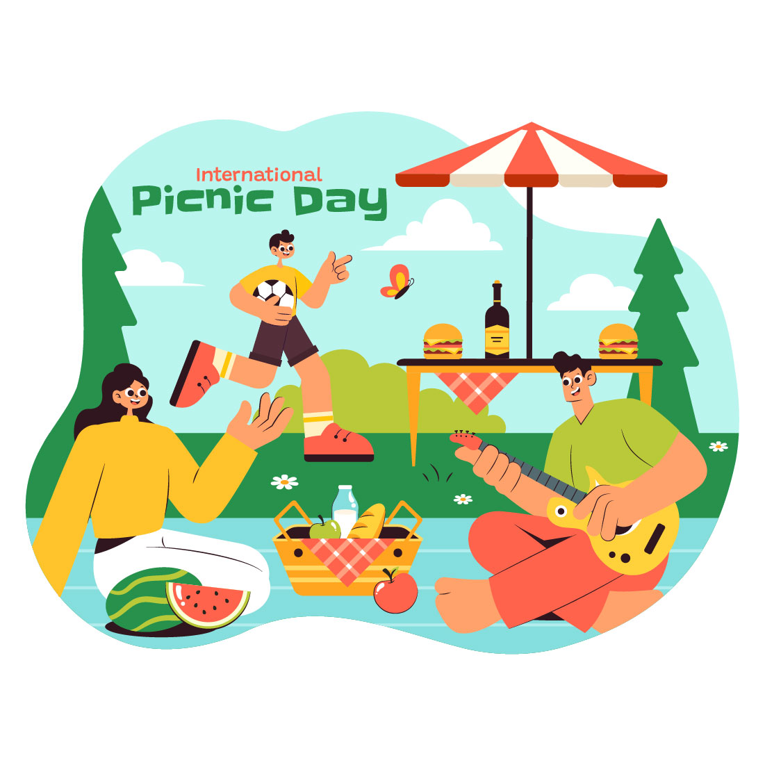 9 International Picnic Day Illustration cover image.