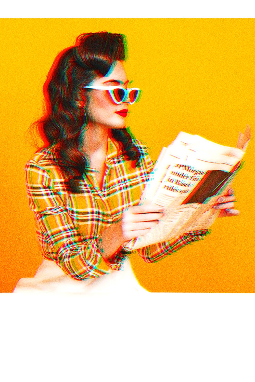 Invisible Glitch Effect Photoshop Action pinterest preview image.