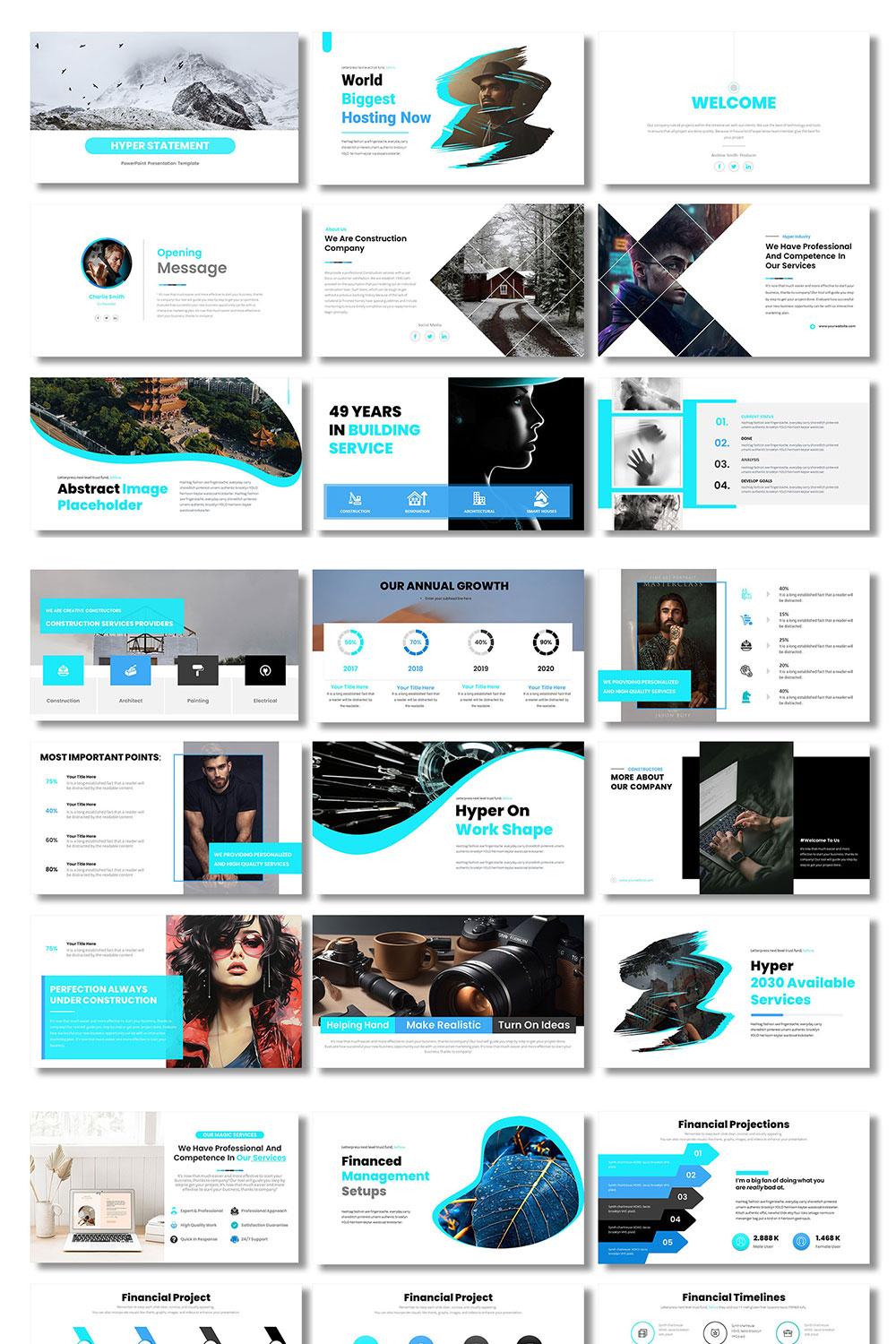 Business Strategy Bundle Presentation Template pinterest preview image.