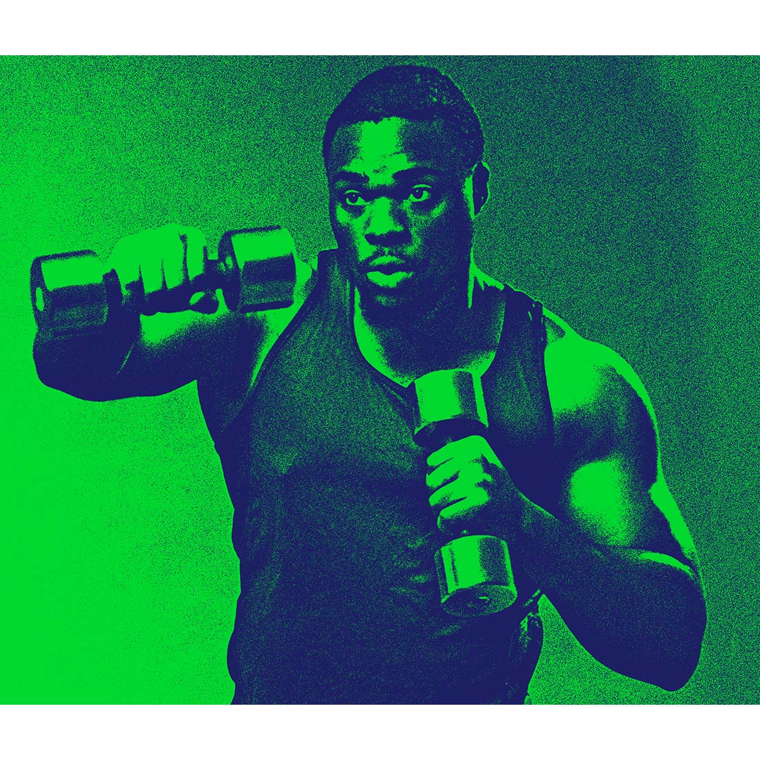 Duotone Grain Effect Photoshop Action preview image.