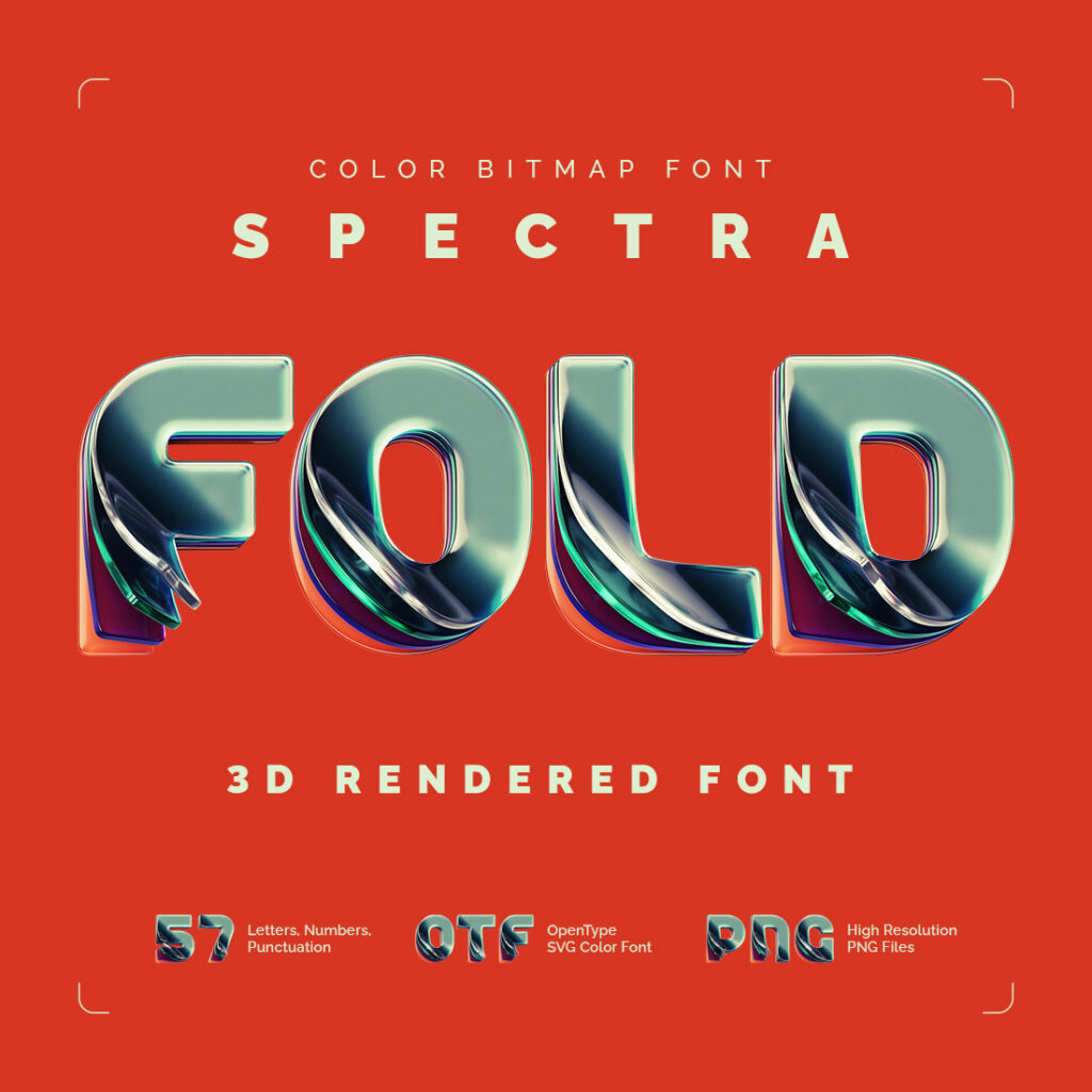 Color Bitmap Fonts Spectra Fold - Color Bitmap Font - MasterBundles