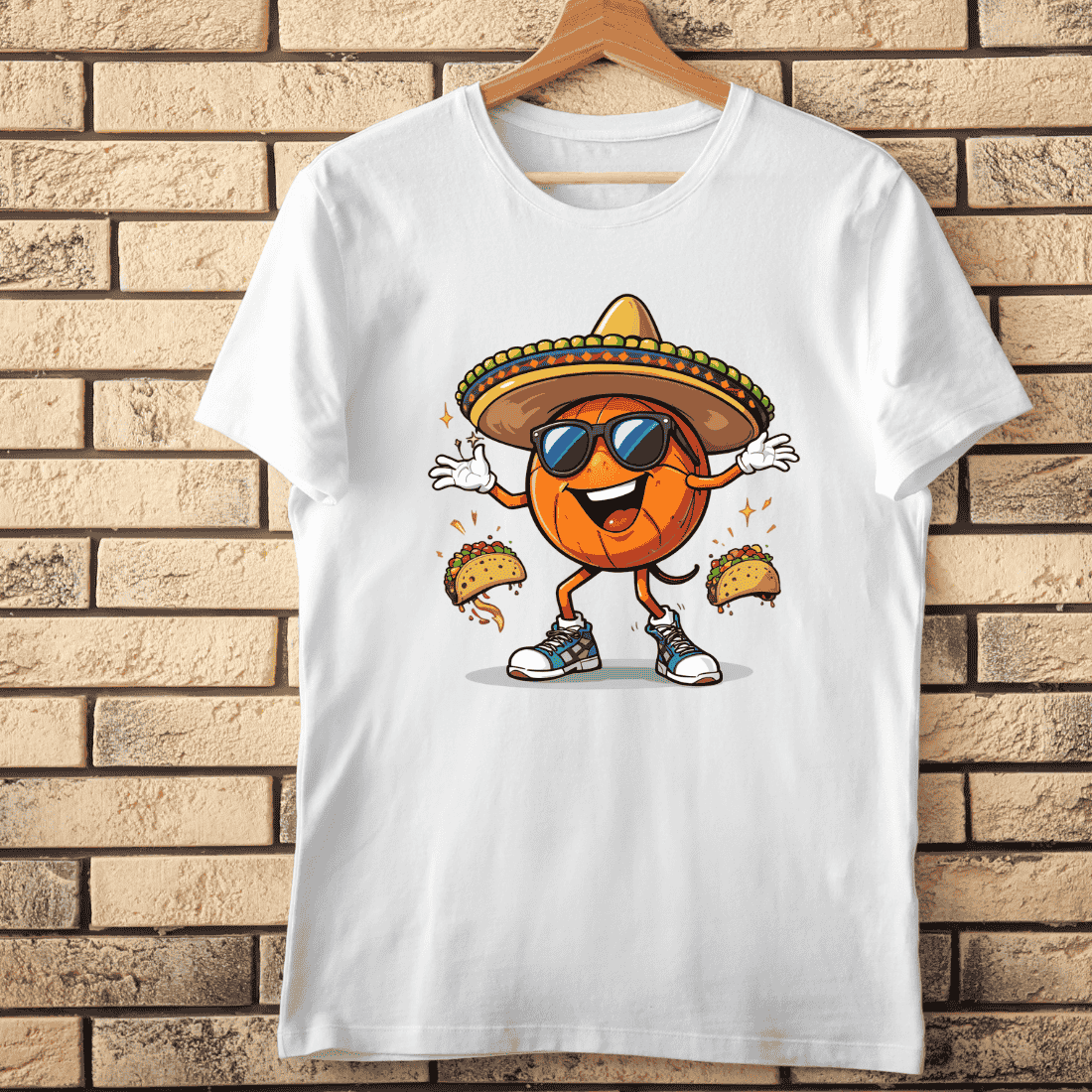 Playful Mexican Food Sports T-Shirt Design cover image.