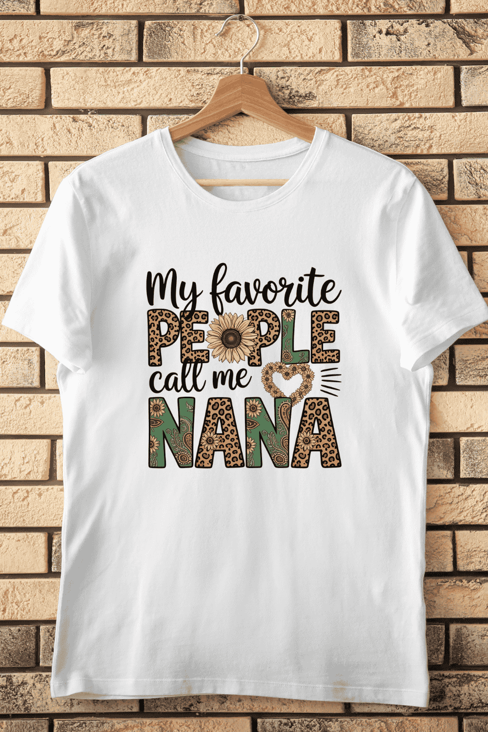 Cute Nana Quote T-Shirt Design pinterest preview image.