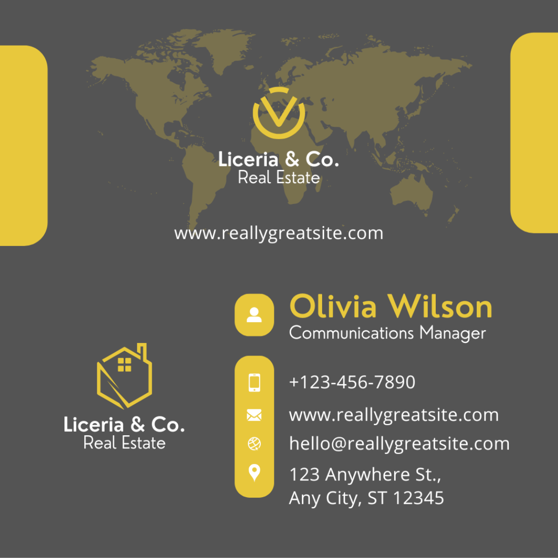Eye Catching business cards for real estate preview image.
