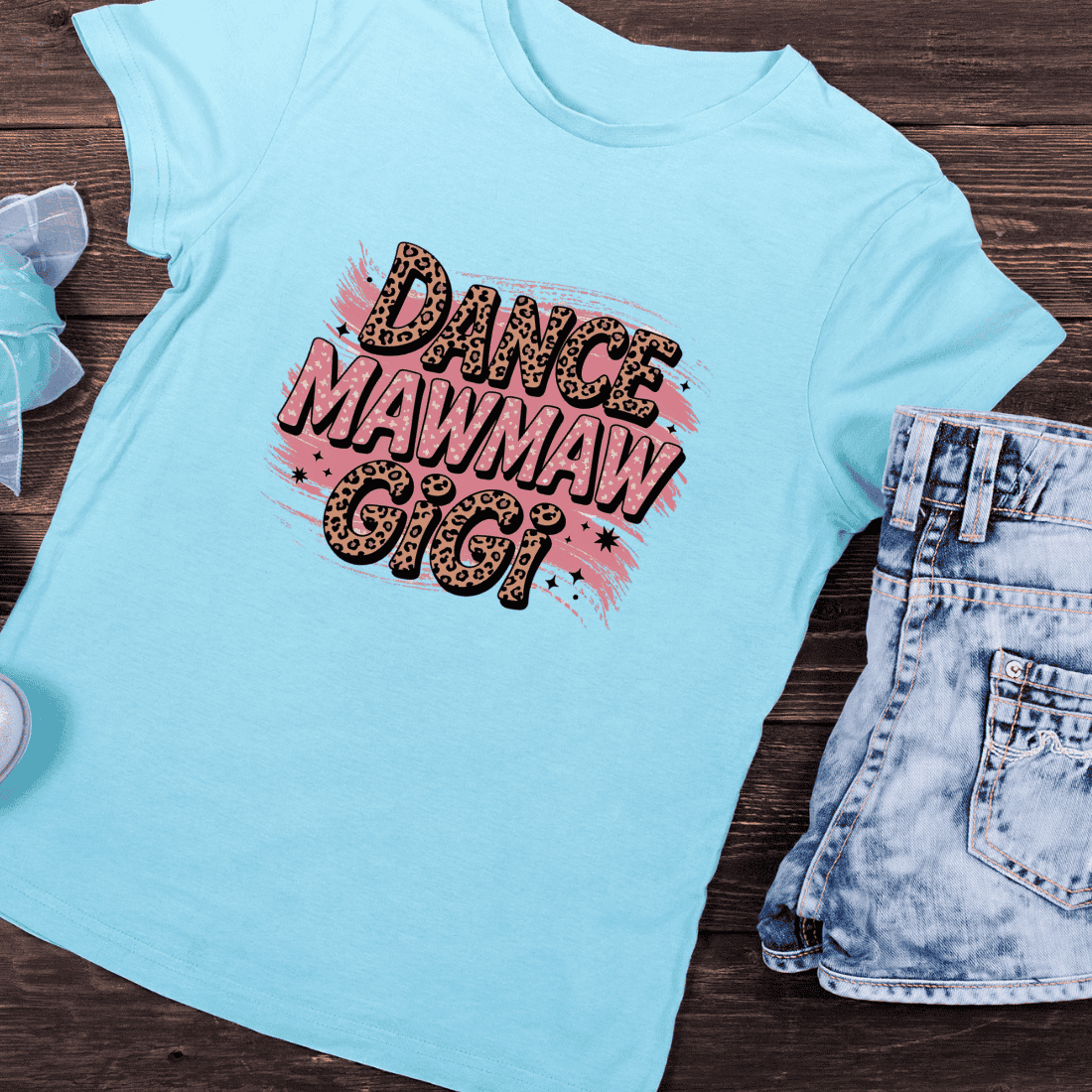 Dance Mawmaw Gigi Leopard T-Shirt Design preview image.