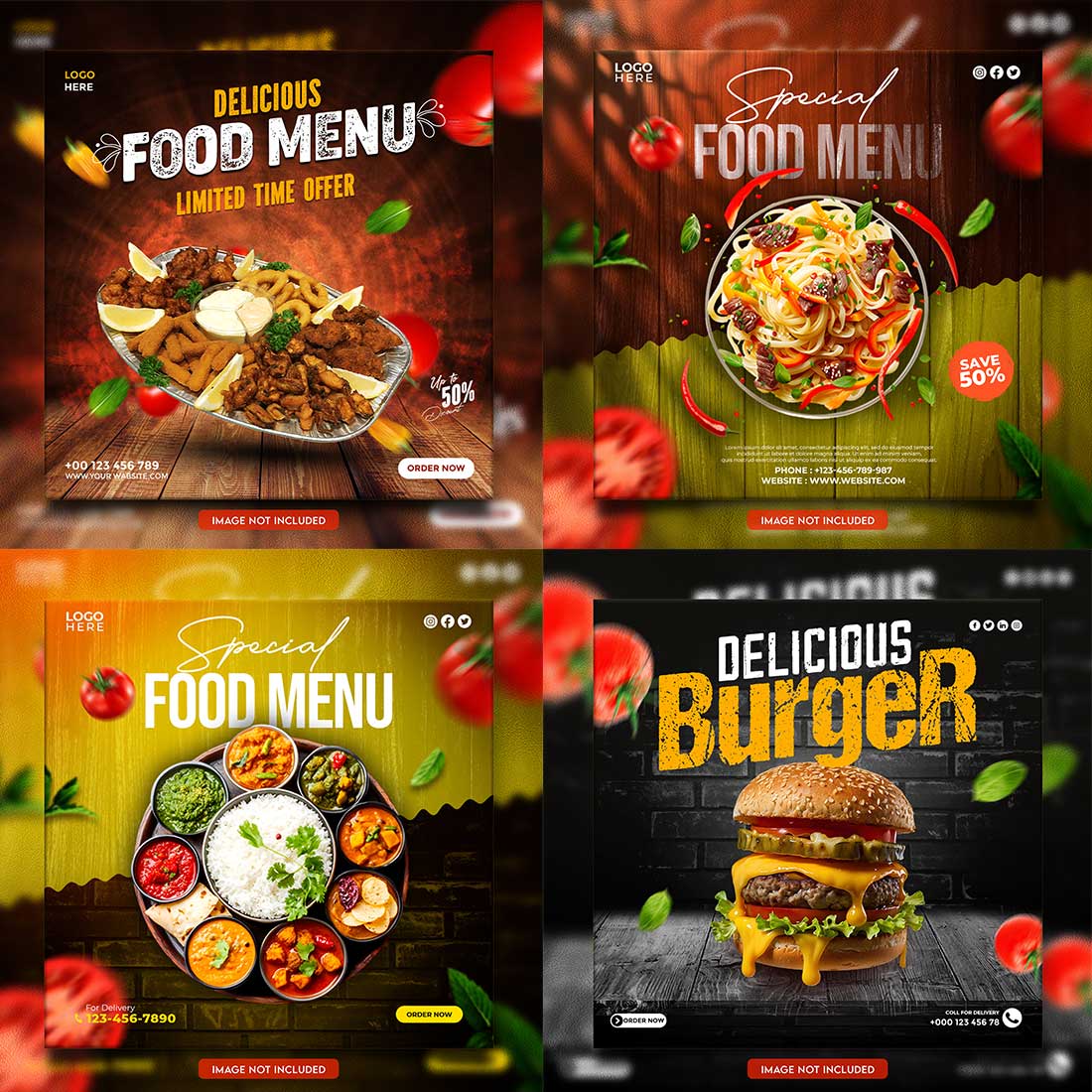 05 Unique & Professional social media post or web banner template design preview image.
