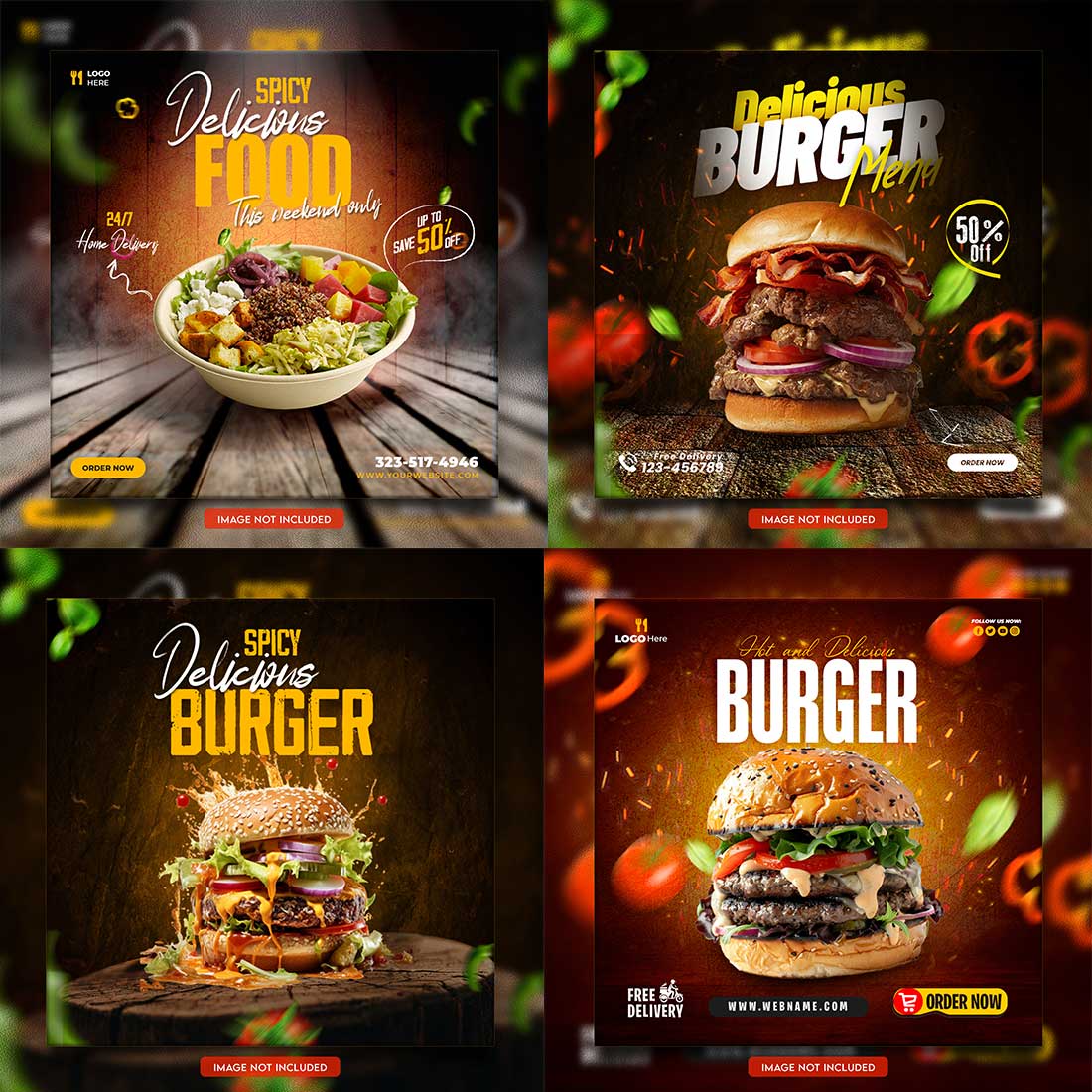 05 Unique & Professional social media post or web banner template design preview image.