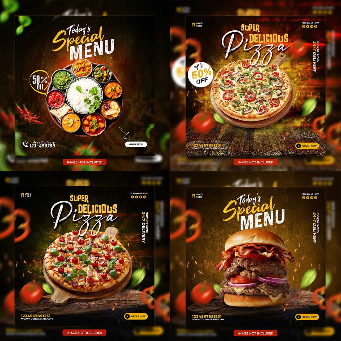 05 Unique & Professional social media post or web banner template design preview image.