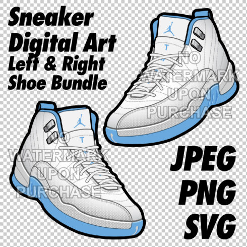 Air Jordan 12 Melo JPEG PNG SVG digital sneaker art cover image.