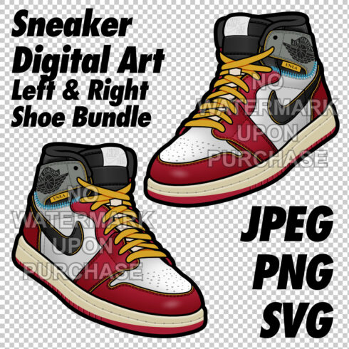 Air Jordan 1 Union Chicago Shadow JPEG PNG SVG digital sneaker art cover image.