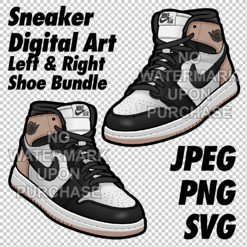 Air Jordan 1 Latte JPEG PNG SVG digital sneaker art cover image.
