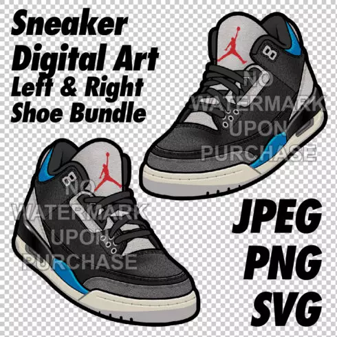 Air Jordan 3 Rare Air in JPEG, PNG, SVG digital sneaker art cover image.