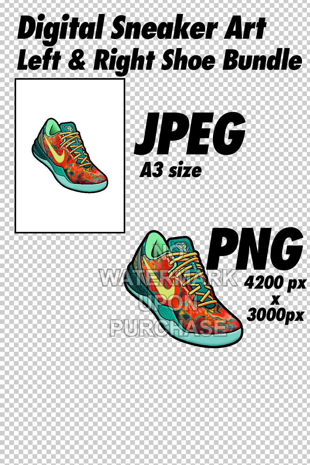 Kobe 8 What the Kobe JPEG PNG files digital sneaker art pinterest preview image.