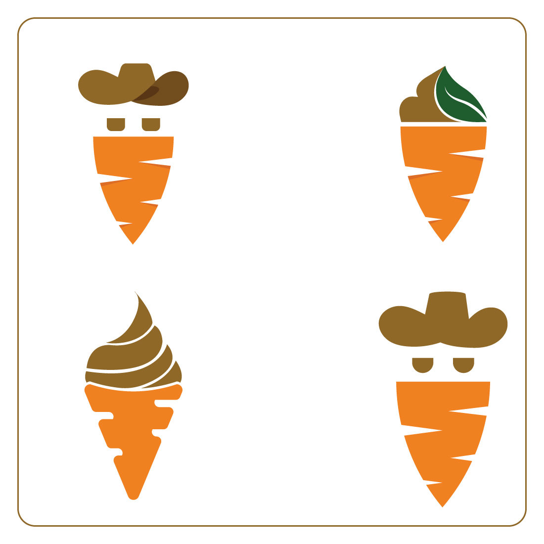 Carrot Logos Bundle – Fresh, Fun & Fully Editable cover image.