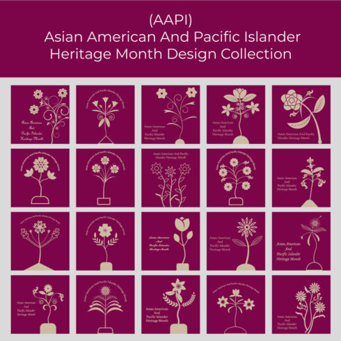 (AAPI) Asian American And Pacific Islander Heritage Month Design Collection cover image.