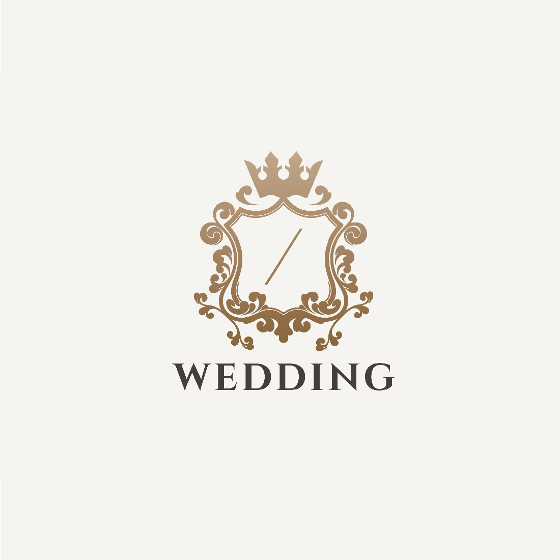 Wedding Crest Luxury Logo cover image.